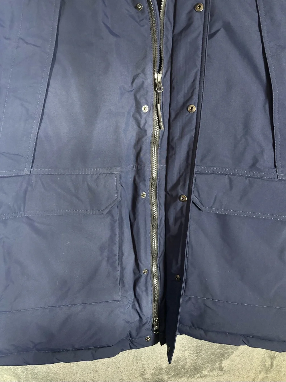 NEW North Face Mens XL McMurdo Parka Puffer Jacket Blue Fur Hood Winter Coat Ski